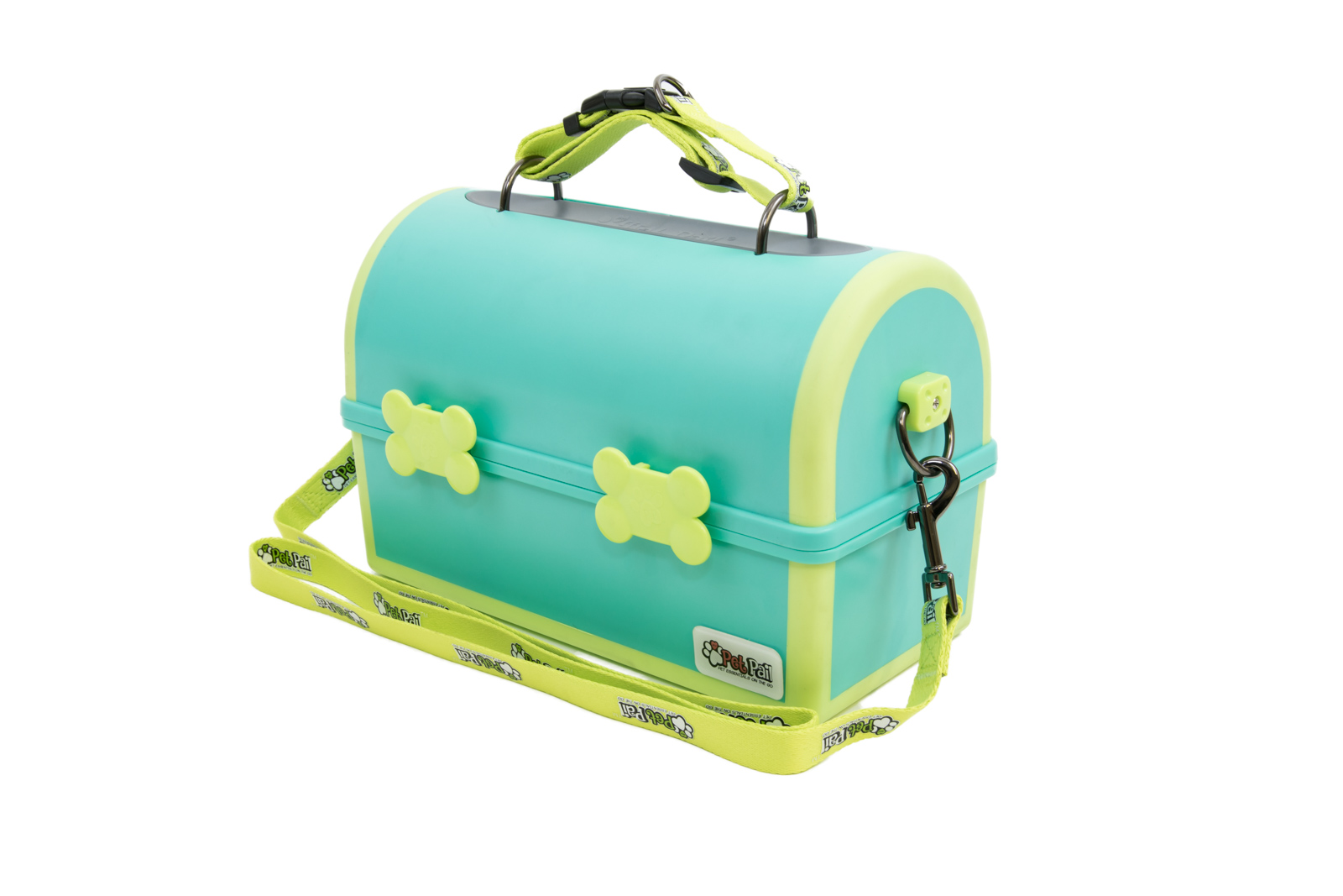 My Pet Pail® | All in One Travel Dog Bowl | Teal & Yellow