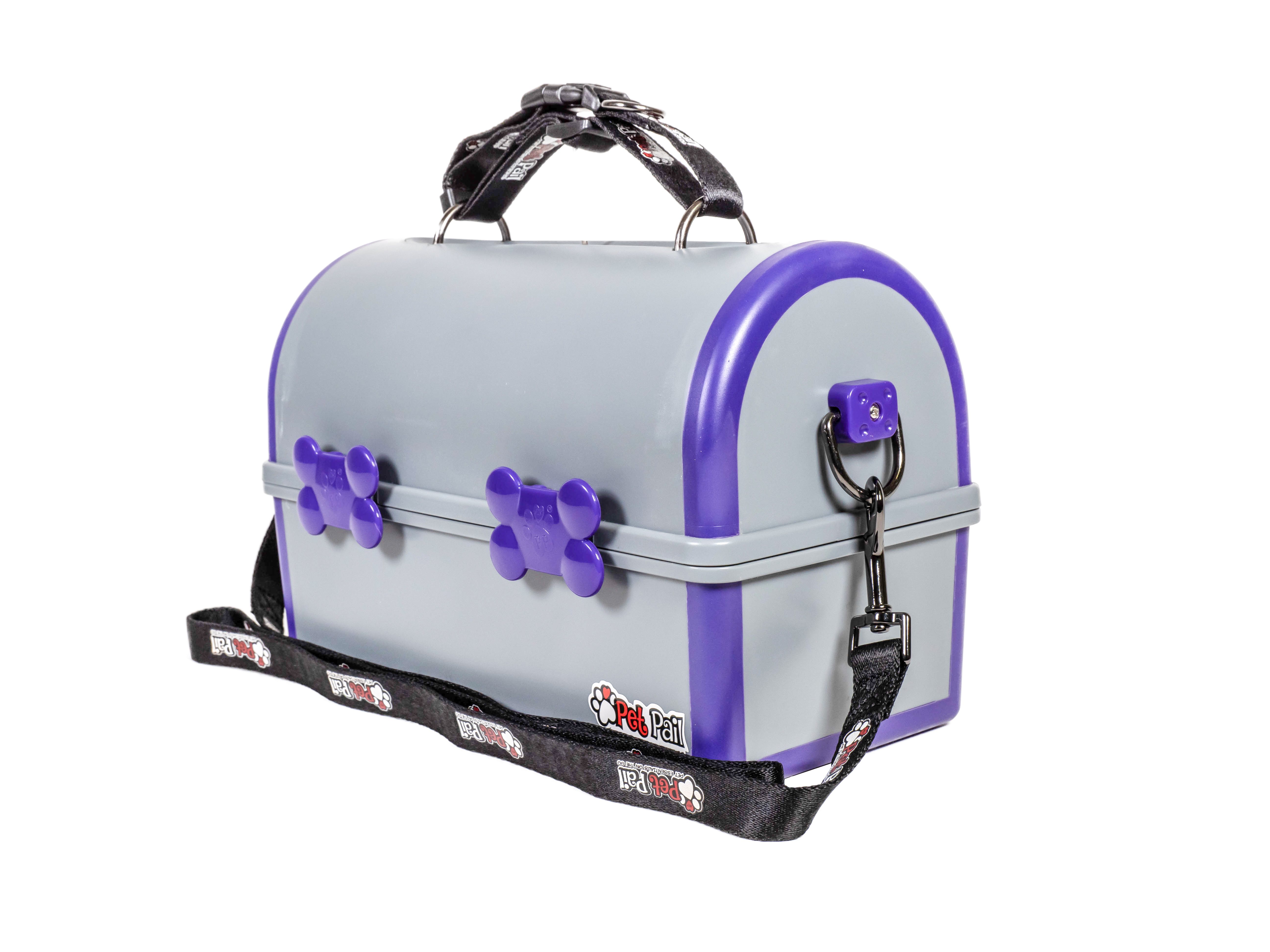 My Pet Pail® | All in One Travel Dog Bowl |  Purple & Grey