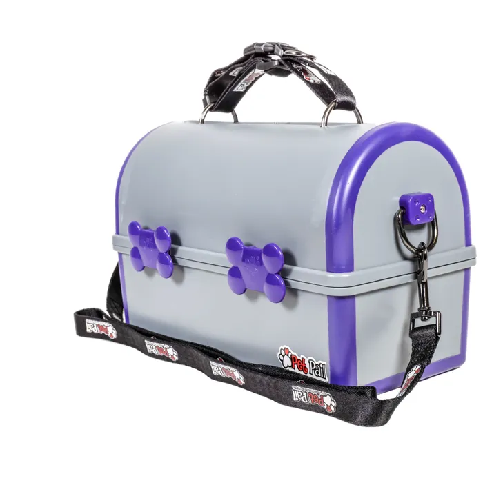 My Pet Pail® | All in One Travel Dog Bowl | Purple & Grey