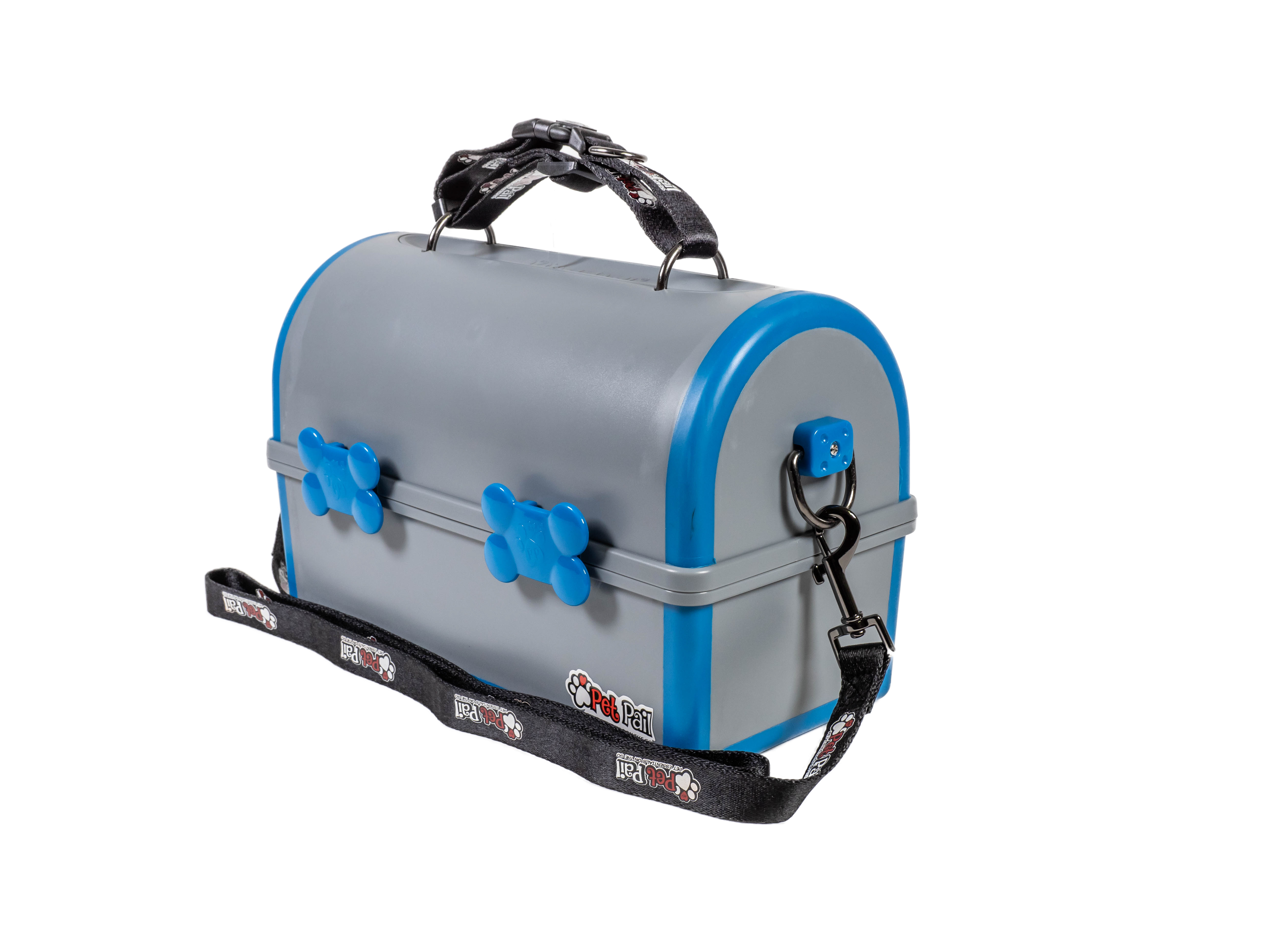 My Pet Pail® | All in One Travel Dog Bowl | Blue & Grey