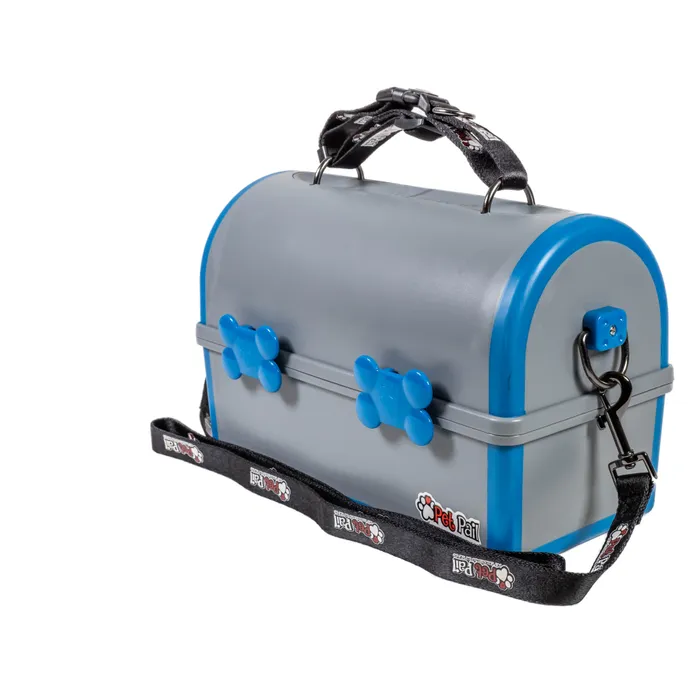 My Pet Pail® | All in One Travel Dog Bowl | Blue & Grey