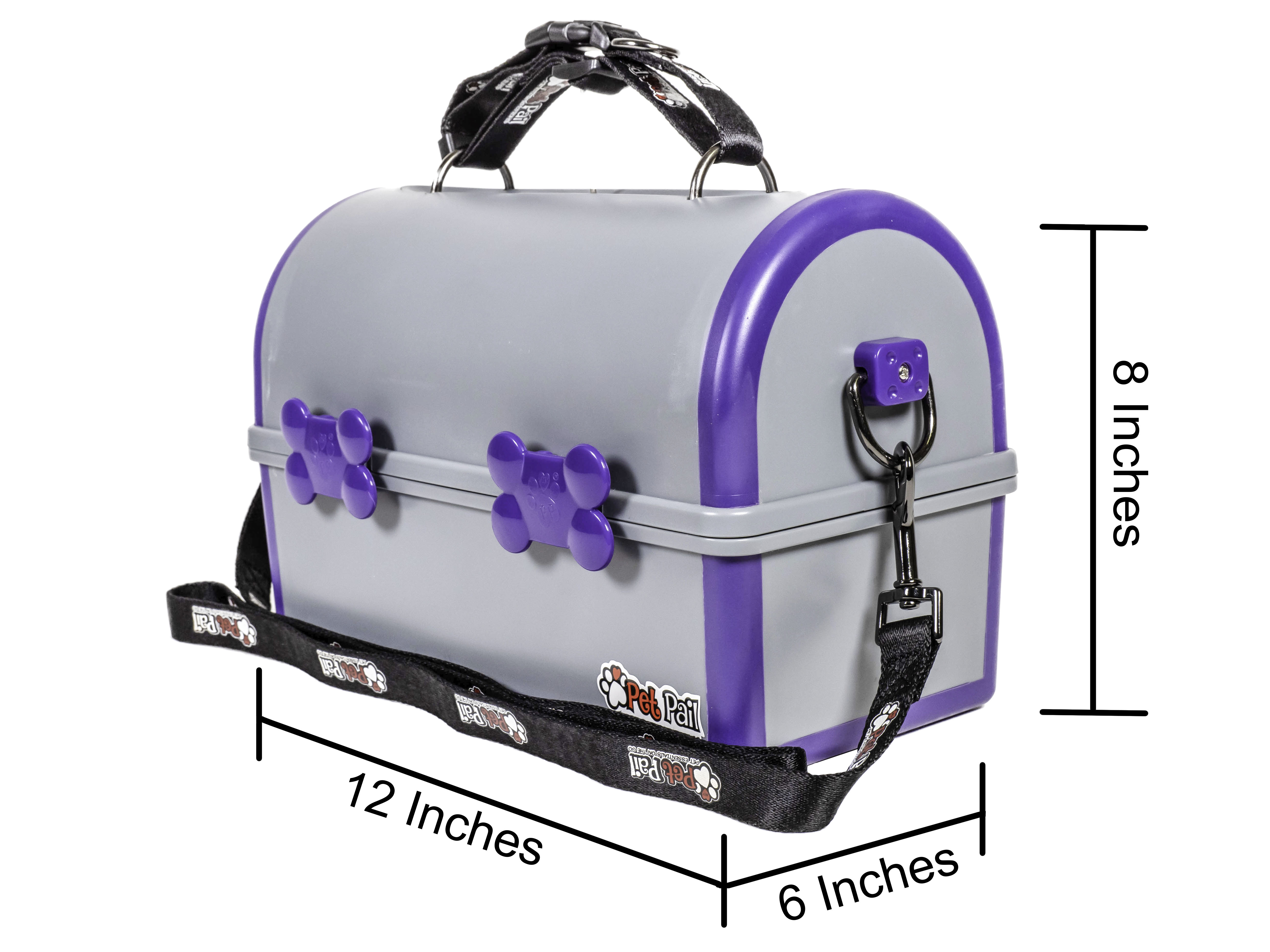 My Pet Pail® | All in One Travel Dog Bowl |  Purple & Grey