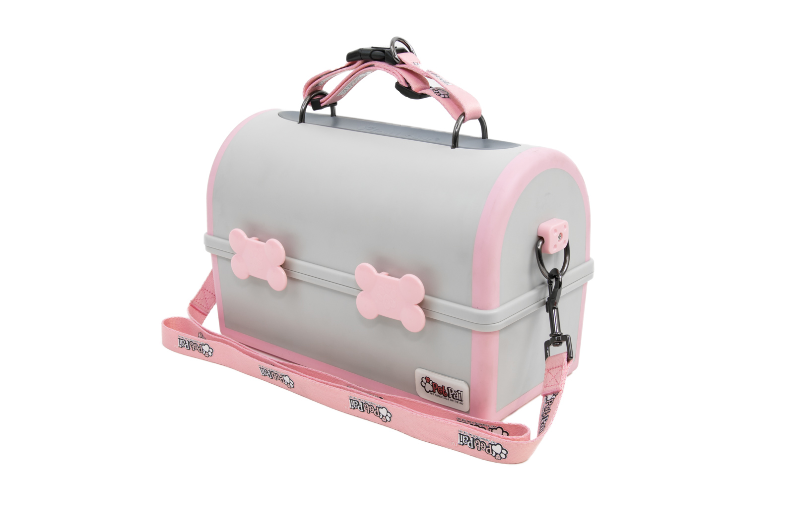 My Pet Pail® | All in One Travel Dog Bowl | Pink & Grey