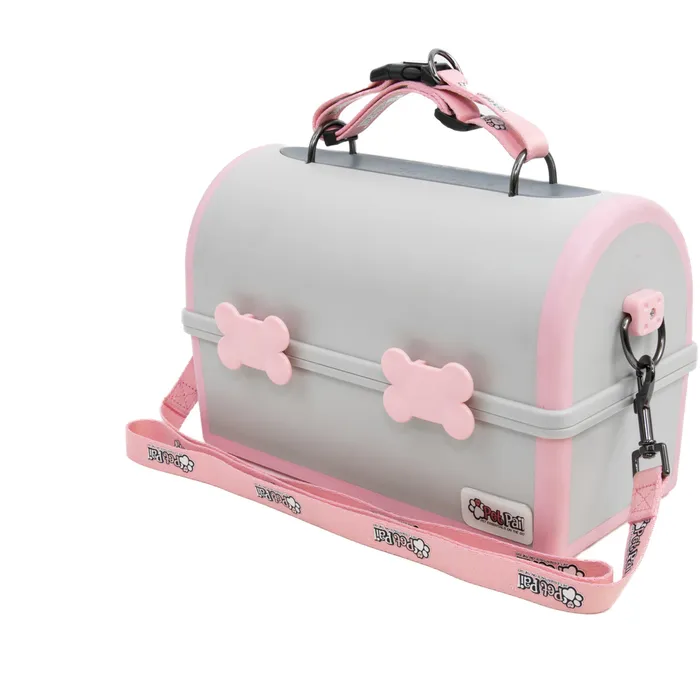 My Pet Pail® | All in One Travel Dog Bowl | Pink & Grey